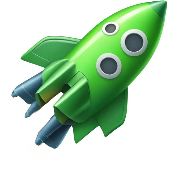 green rocket ship emoji