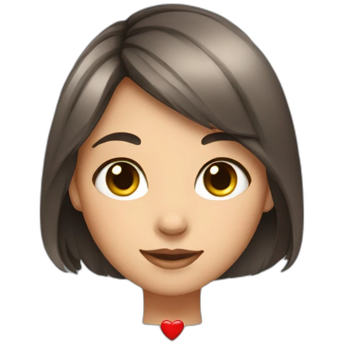 girl with cat in form of heart  emoji