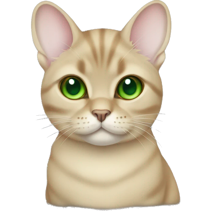 British chinchilla gold cat with green eyes  emoji