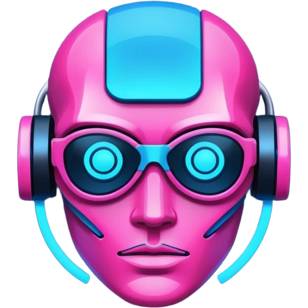 neon cyberpunk-themed icon representing creativity emoji