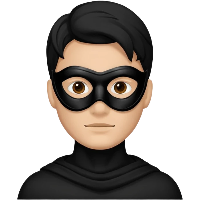 man in black masks emoji