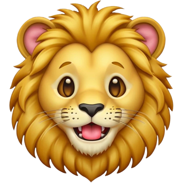 lion emoji with tongue stuck out emoji