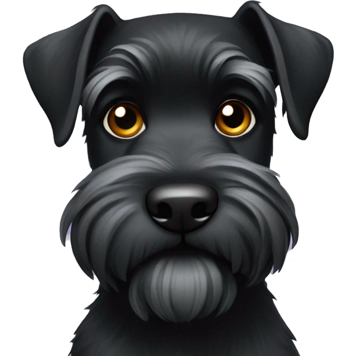 Black schnauzer  emoji
