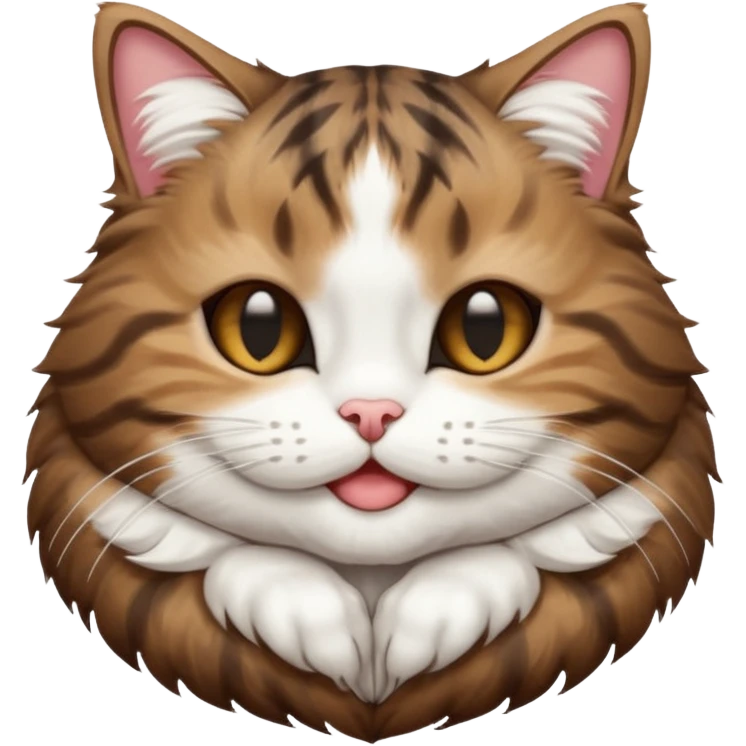 dark brown tabby and white cat in funny positions upside down with eyes closed emoji