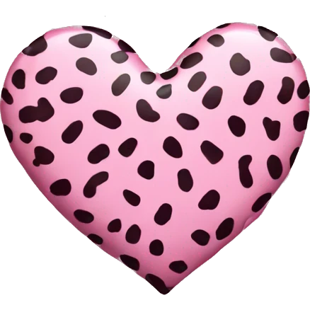 Pink cheetah print heart emoji