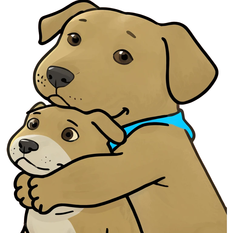 Dog giving hugs emoji