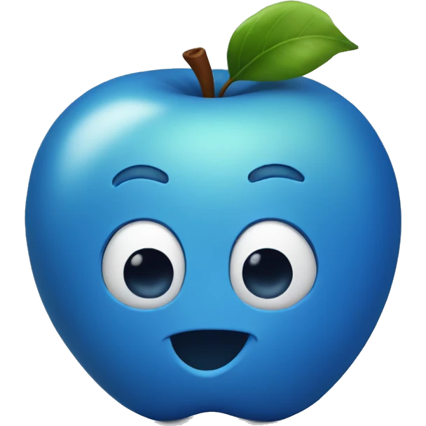 Blue apple emoji