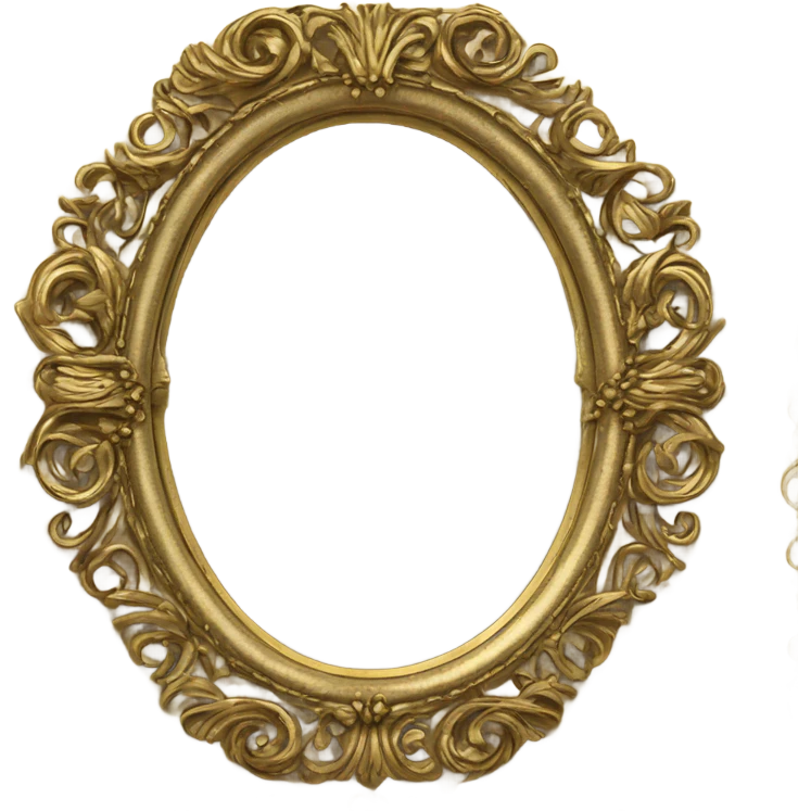 Gold oval vintage frame  emoji
