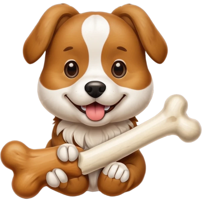 Dog with bone Toy emoji