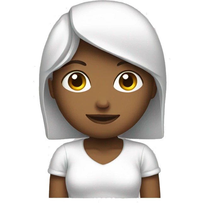 Folded arms girl white emoji
