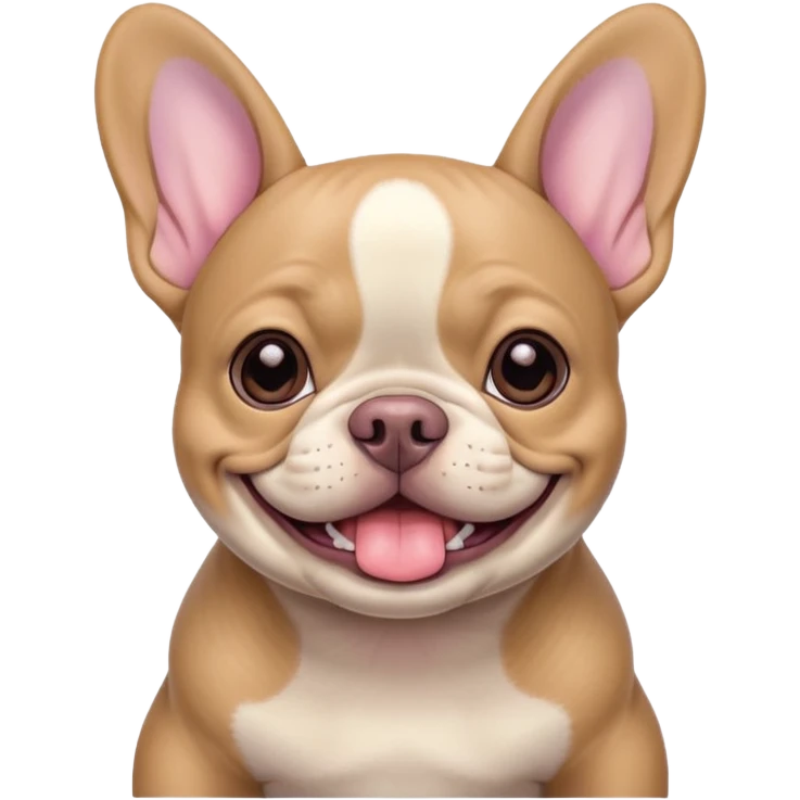 lilac french bulldog smiling emoji