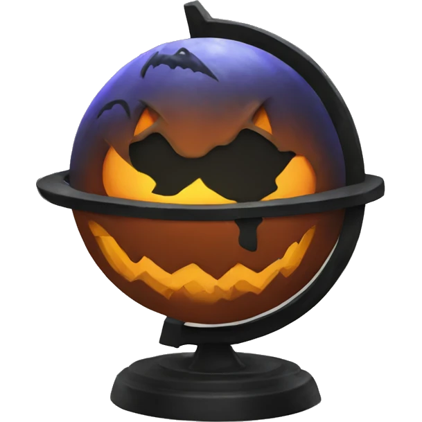 Halloween globe emoji