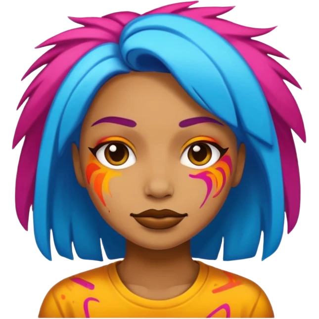 Graffit humani painting emoji