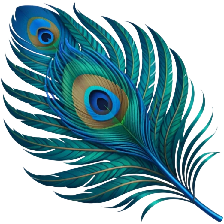 Make an peacock feather emoji emoji