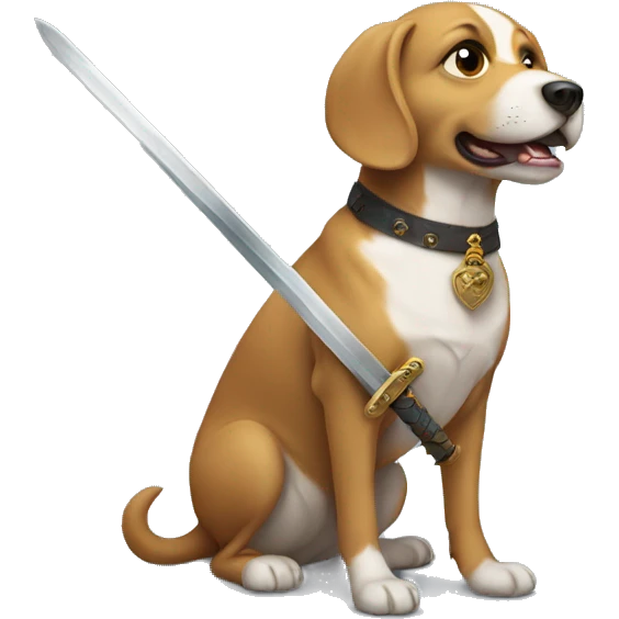 Dog with sword emoji