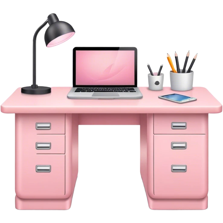 Light pink work desk emoji