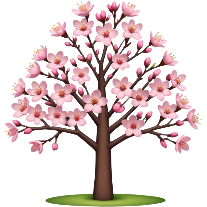 Pink tree emoji
