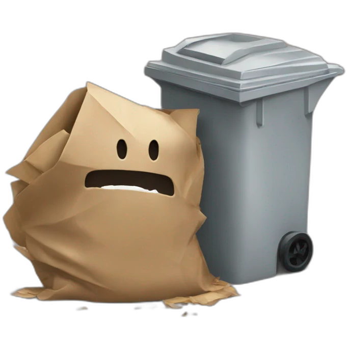 Pordhe crash into trash emoji