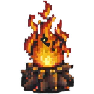bonfire with flames emoji
