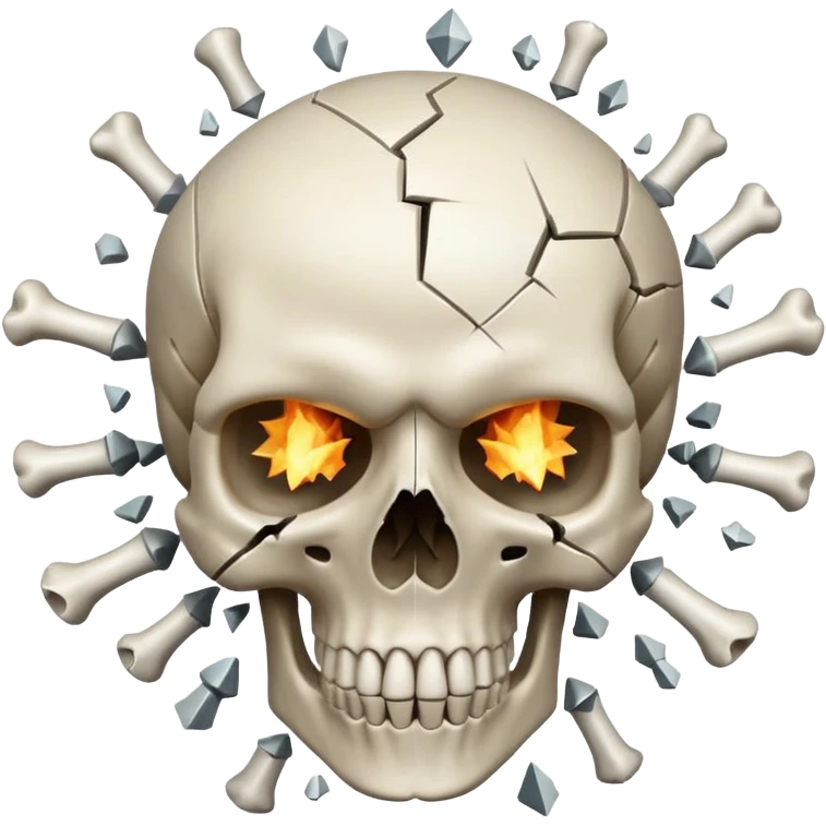 Skull with head explode emoji