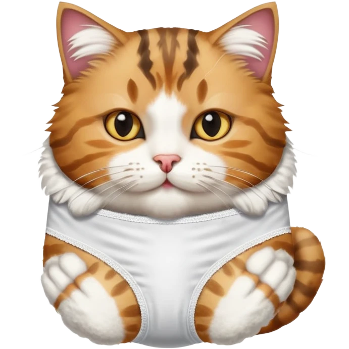 A kitty eating underwear  emoji