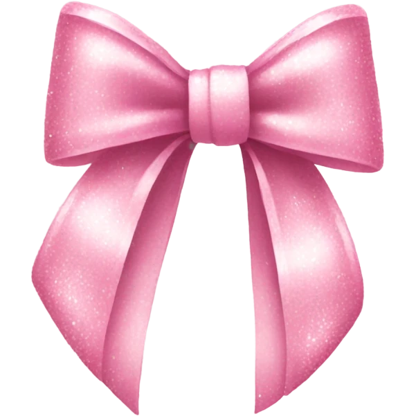 Sparkly Baby pink bow emoji