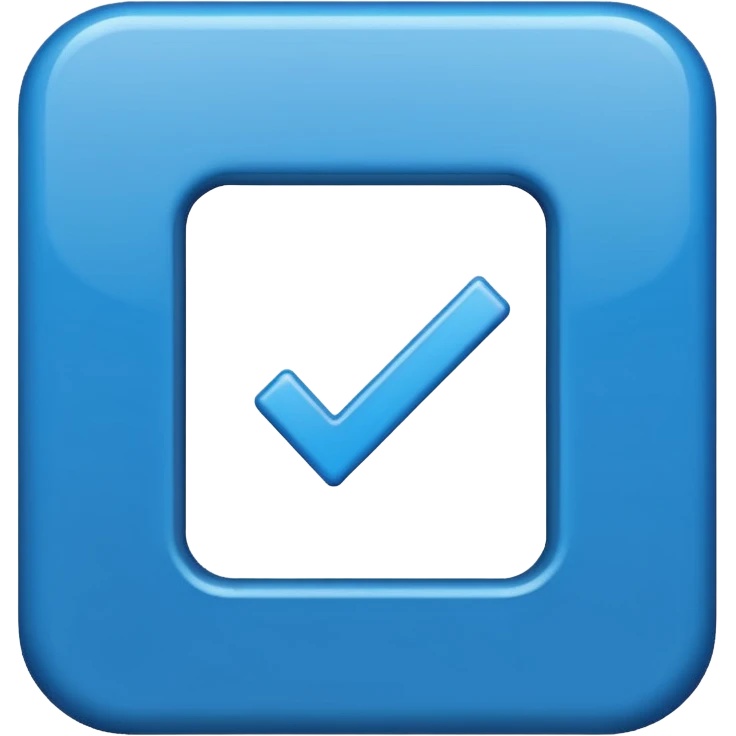 Checkmark in a blue box emoji