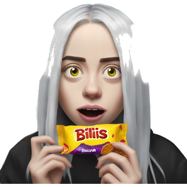 billie eilish eating takis emoji
