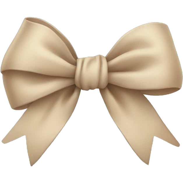Beige bow emoji