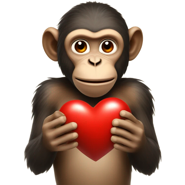 monkey with heart emoji