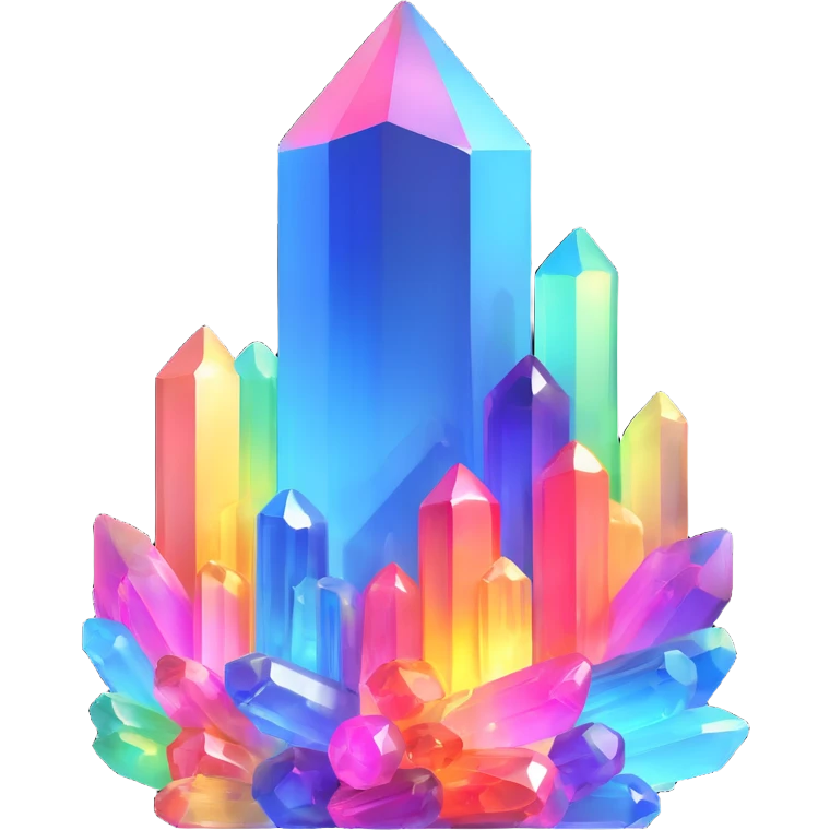 rainbow aura quartz crystal emoji