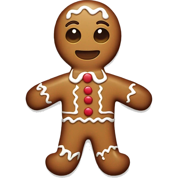 Aesthetic Gingerbread man￼ emoji