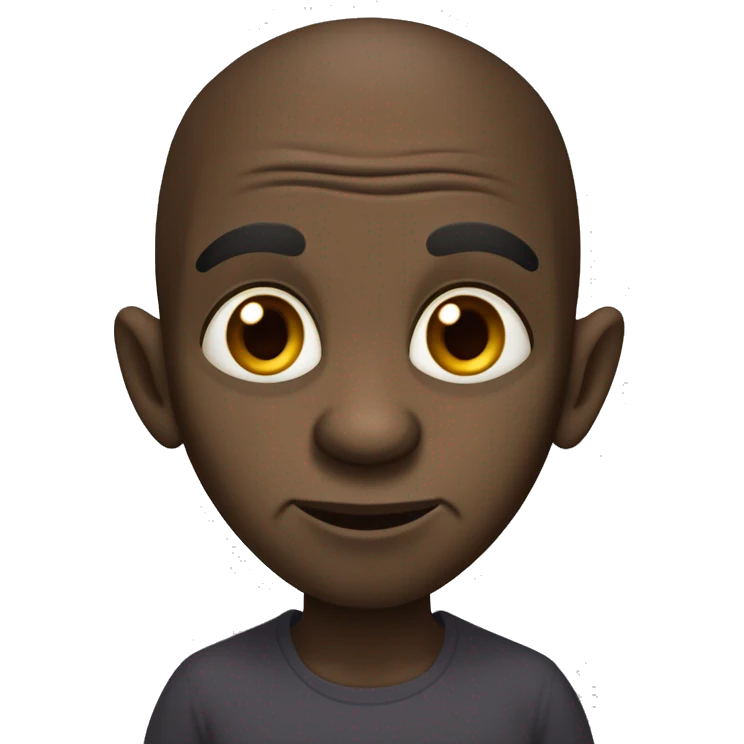 Somali goblin with stubbed beard and brown dark skin tone crooked nose  emoji