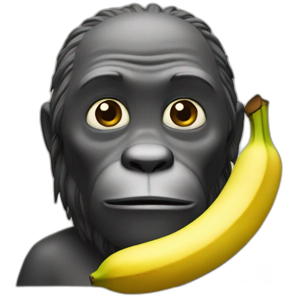 Singe qui mange des bananes emoji