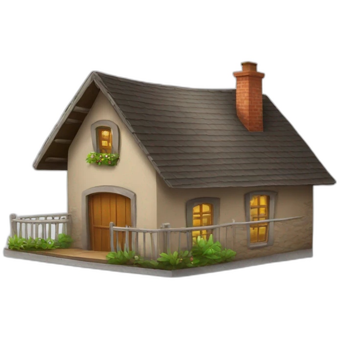 house wearing hat emoji