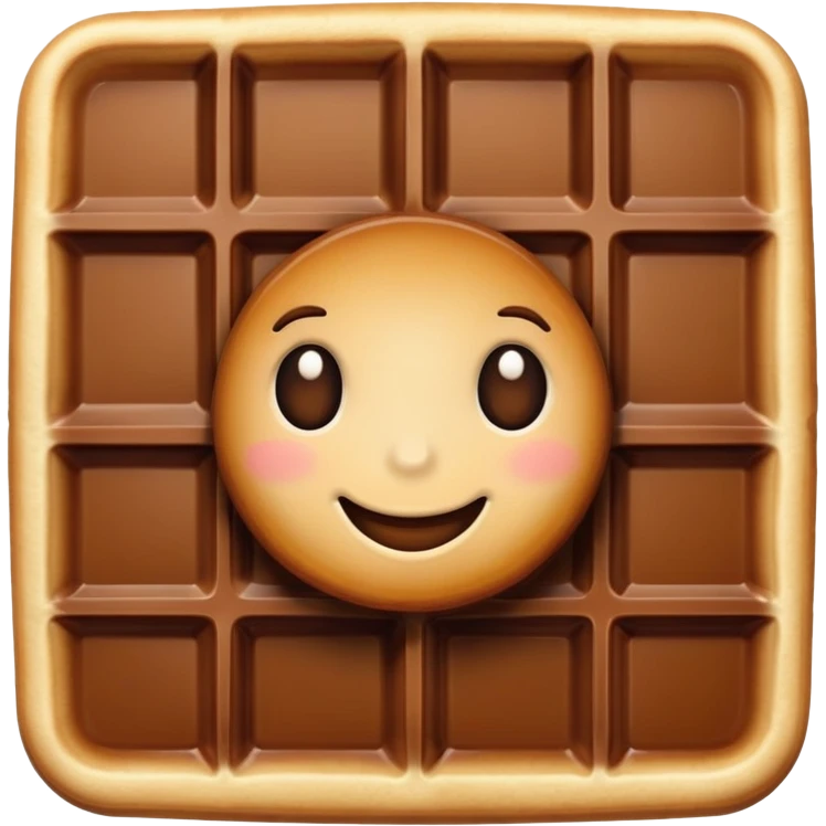 Waffle with chocolate emoji