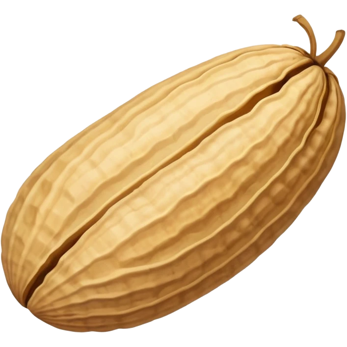 one peanut in rough beige textured shells emoji