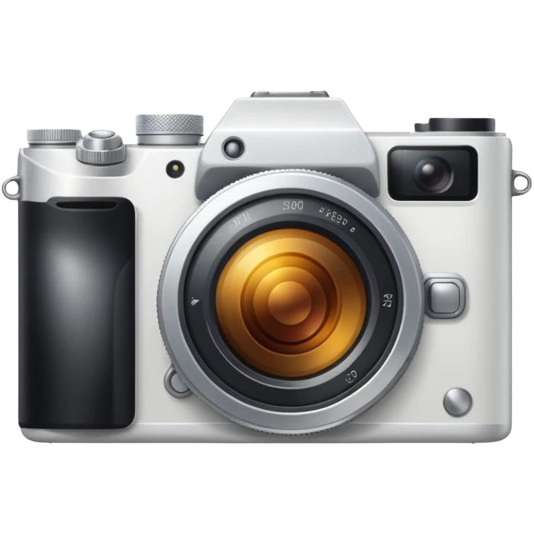 Mirrorless white camera
 emoji