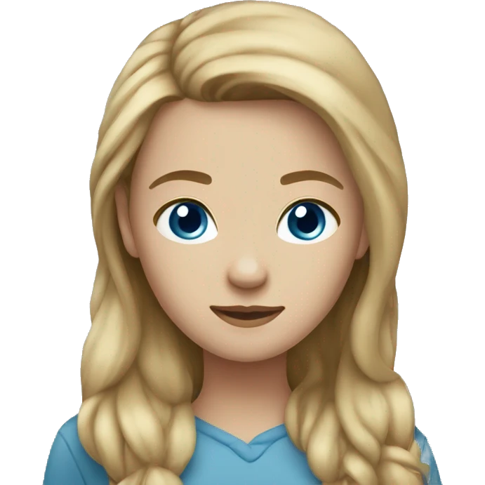 girl with brownish blonde hair blue eyes  emoji