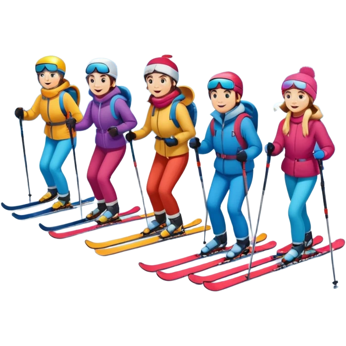 People skiing emoji
