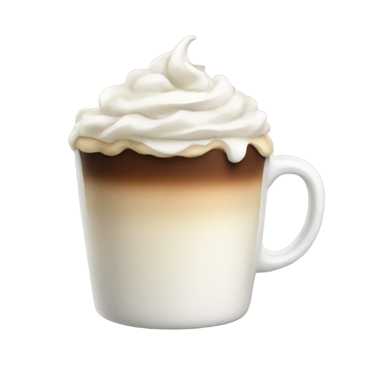 Coffee with whipped cream  emoji