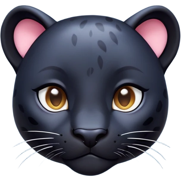 cinematic-cute-panther-portrait-emoji,-head-tilted-playfully-and-inquisitively,-with-a-smooth,-streamlined-form-accentuated-by-a-subtle-sheen-and-round,-sparkling-eyes-filled-with-charm,-simplified-yet-irresistibly-adorable-features, zoomed out showing the houlders emoji