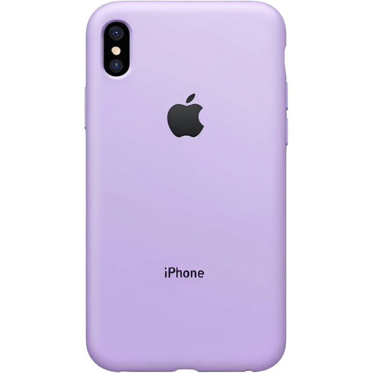 pastel purple iPhone back view minimal design emoji