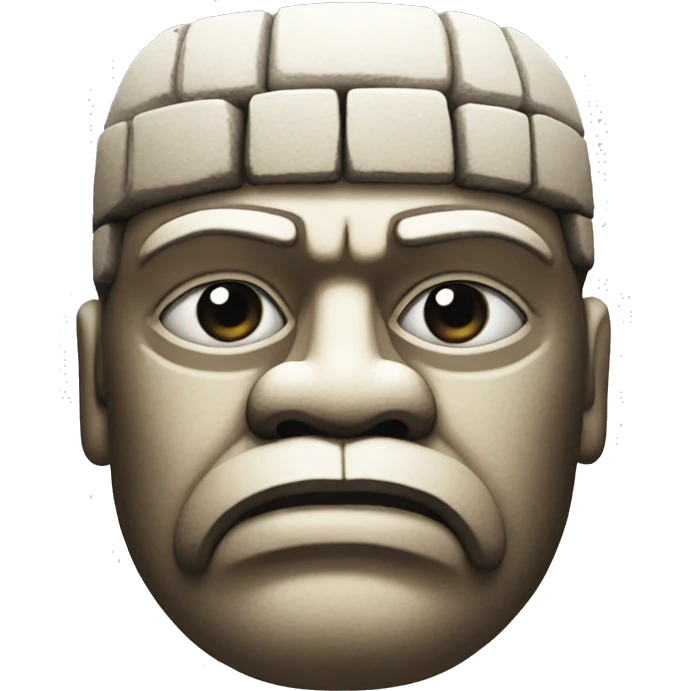 wide adobe olmec head emoji