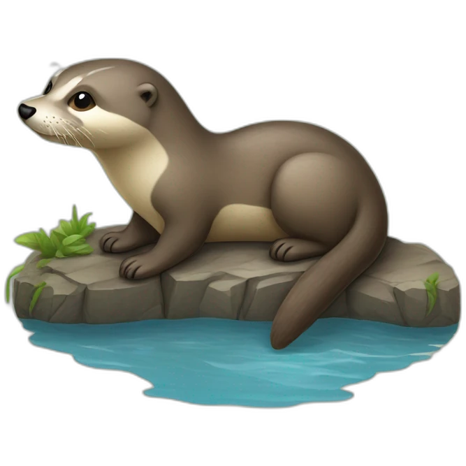 Loutre sur chien emoji
