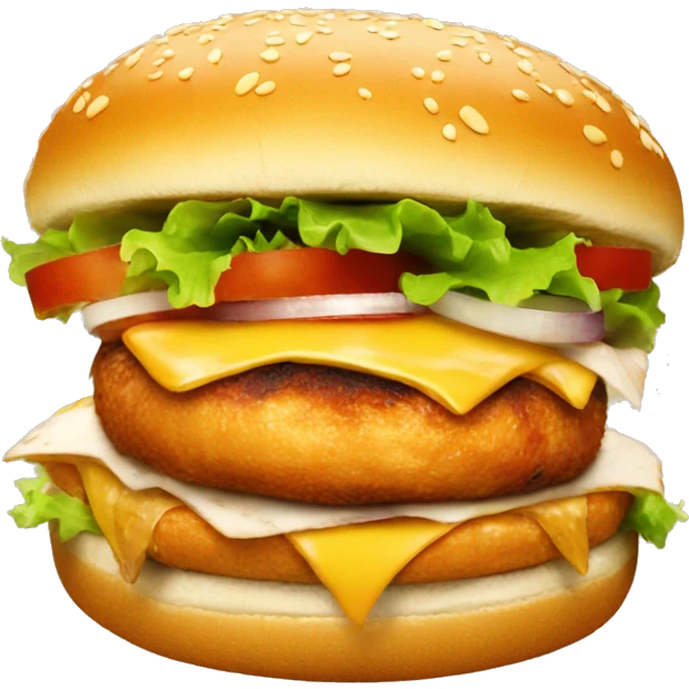 One chicken burger emoji