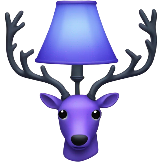 a bluish-purple reindeer-shaped lamp emoji