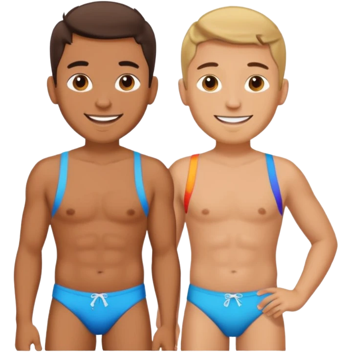 a gay couple on the beach emoji