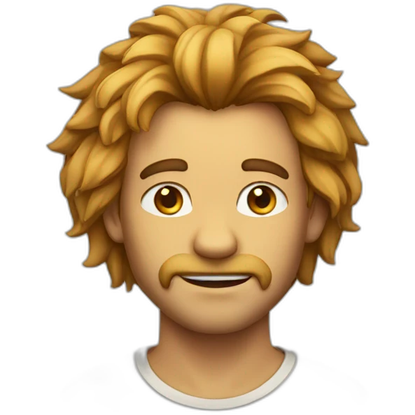 Homme au visage de lion emoji