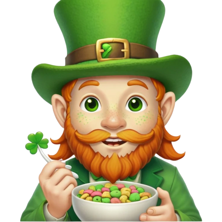 Leprechaun eating lucky charms  emoji